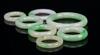 A Group Of Seven Jadeite Circle Pendants - 9