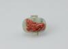 A Jadeite Insert Coral &#8216;Lion&#8217; Pendant