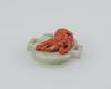 A Jadeite Insert Coral &#8216;Lion&#8217; Pendant - 7