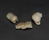 QingA Group Of Three Celadon Carved White Jade - 3