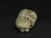 Qing- A Celadon Jade Carved Beast Toggle - 3