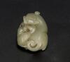 Qing- A Celadon Jade Carved Beast Toggle - 7