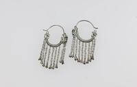 Late Qing/Republic- A Pair Of Silver&#8217;Dragon&#8217;Earrings
