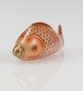 A Gilt-Iron Red Glazed Koi Snuff Bottle - 7