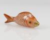 A Gilt-Iron Red Glazed Koi Snuff Bottle - 9