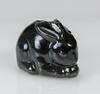 Qing-A Black Glazed Ceramic Rabbit - 3