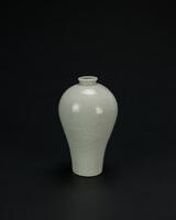 A White Glazed Plum Vase