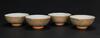 Late Qing/Republic- A Group Of Four Famille Glazed Green Interlocking Lotus Bowls - 2