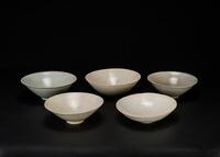 Song- A Group Of Five Bowls White Glazed