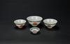 A Group Of Four Famille Glaze Dragon And Phoenix Bowl - 2