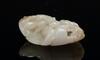 Qing-A Russet White Jade Carved Squirriel And Grape - 4