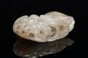 Qing-A Russet White Jade Carved Squirriel And Grape - 5