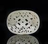 Qing-A White Jade Carved Fu,Lu,Shou Pendant - 2