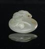 Qing-A Russet White Jade Carved Butterfly Pendant - 3