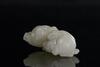 Qing-A Fine White Jade Carved Mother And Boy Holding Ru Yi - 7