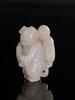 Qing-A Russet White Jade Carved Mother And Boy - 2