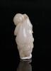 Qing-A Russet White Jade Carved Mother And Boy - 3