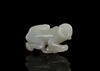 Ming-A White Jade Carved Boy Holding Lingzi