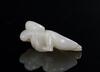 Ming-A White Jade Carved Boy Holding Lingzi - 5