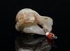 Qing-A Russet White Jade Carved Magpie - 4