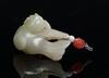 Qing-A Russet White Jade Carved Magpie - 5