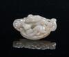 Ming Or Earlier-A White Jade Carved ‘Two Chilung’ Disc - 3