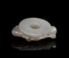Ming Or Earlier-A White Jade Carved ‘Two Chilung’ Disc - 4