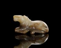 Qing-A Yellowish Jade Horse