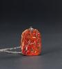 Qing -An Agate Carved ‘Liu Hai and Toad’ Pendand - 2
