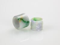 Qing-A Group of Two Jadeite Archers Rings