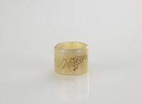 Qing-A Jade Carved Plum Blossom Archers Rings