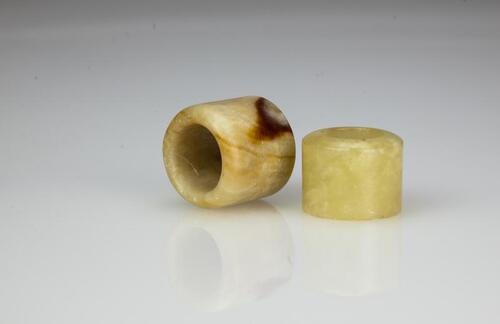 Qing-A Two White Jade Archers Ring