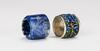 Qing-A Silver And Lapis Carved Archers Rings - 3