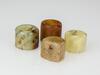 Qing - A Group Of Four Agate Archers Rings - 4