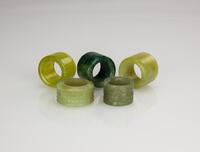 Qing -A Group Of Five Green Jade Archers Rings