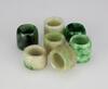 Qing-A Group Of Seven Jadeite Archers Rings - 5