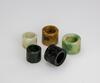 Qing - A Gourp of Five Mix Jade Archers Rings - 4