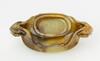 Ming-A Yellowish Russet Jade Double Dragon Handle Cup - 5