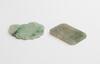 Late Qing /Republic-A Two Green Jadeite Carved Ru Yi And Shou Plaque - 3