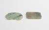 Late Qing /Republic-A Two Green Jadeite Carved Ru Yi And Shou Plaque - 5