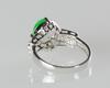 A Stunning vivid apple green Jadeite Jade diamond ring - 4