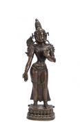 Nepal-A Bronze Figure Of Bodhisttva
