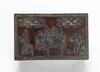 Qing-A Black Lacquer Carved Figure Wooden Box - 7