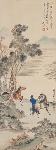 Pu Ru (1896-1963),Pu Quan(1913-1991) In And Color On Paper