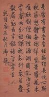 Qainlong(1736-1795)Calligraphy Ink On Color Silk