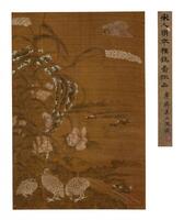 Annoymous Ink And Color on Silk,Monunted With Wu Dacheng Inscribe