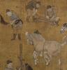 Anonymous-A Hundred Horse Handscroll Ink And Color On Silk - 12