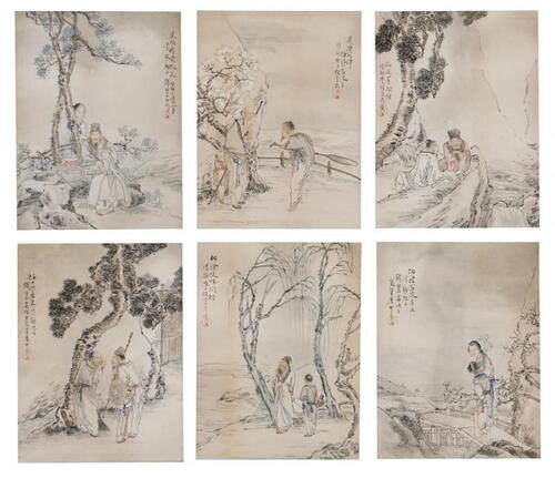 Qian Huian1833-1911） 6 pages Album