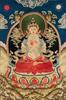 A Silk Embroidered Figure Of Maitreya