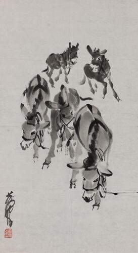 Huang Zhou(1925-1997) Ink On Paper,